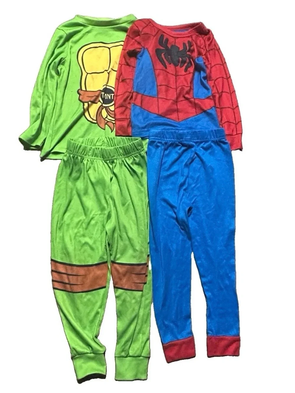 Toddler Boy Spider Man Teenage Mutant Ninja Turtles Pajamas Size 5T